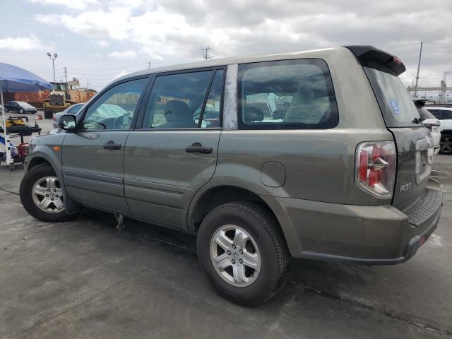 HONDA PILOT LX 2007 green  gas 5FNYF28167B035289 photo #3