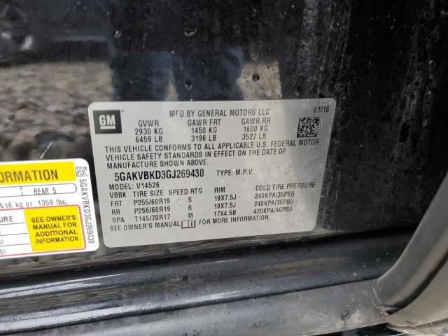 2016 BUICK ENCLAVE 5GAKVBKD3GJ269430