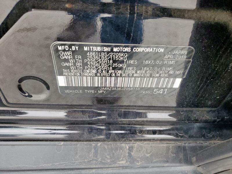 2018 MITSUBISHI OUTLANDER - JA4AZ3A36JZ058710