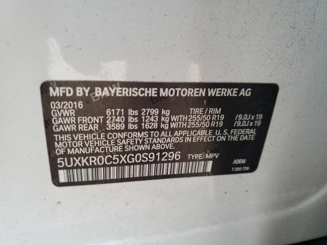 2016 BMW X5 XDRIVE3 - 5UXKR0C5XG0S91296