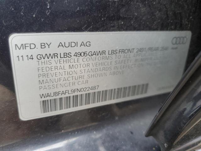 2015 AUDI A4 PREMIUM WAUBFAFL9FN022487
