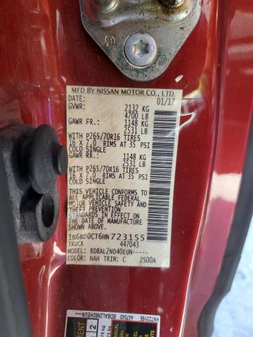 2017 NISSAN FRONTIER S - 1N6BD0CT6HN723155