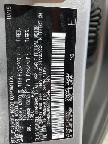 2016 TOYOTA 4RUNNER SR - JTEBU5JR9G5294546