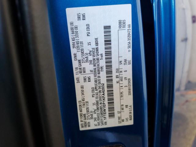 2019 FORD F150 SUPER - 1FTEW1EP1KFA42032