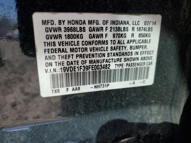 2015 ACURA ILX 20 19VDE1F39FE003482