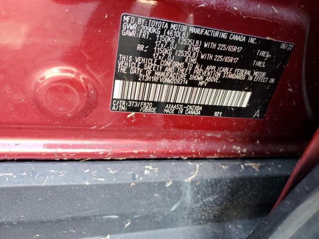 2022 TOYOTA RAV4 LE - 2T3H1RFV0NW209314