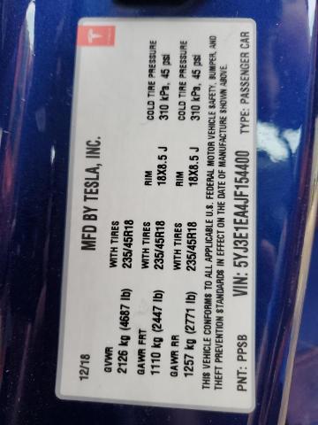 2018 TESLA MODEL 3 - 5YJ3E1EA4JF154400