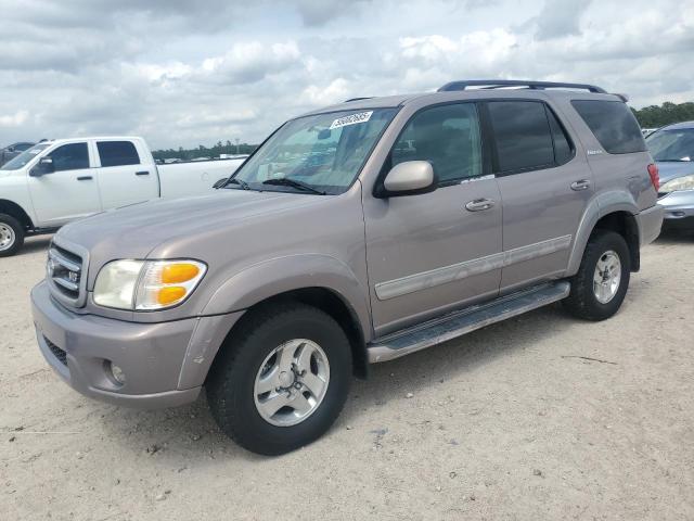 TOYOTA SEQUOIA LI 2002 tan 4dr spor gas 5TDBT48AX2S094229 photo #1