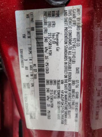 2016 FORD FOCUS SE - 1FADP3K21GL368358