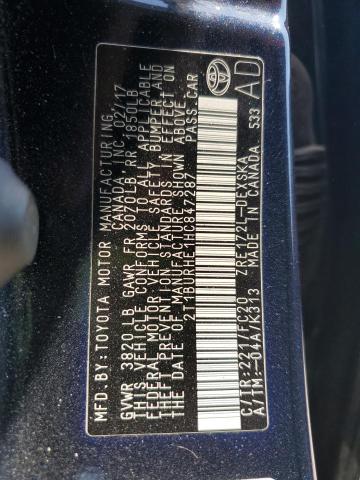 2017 TOYOTA COROLLA L - 2T1BURHE1HC847287