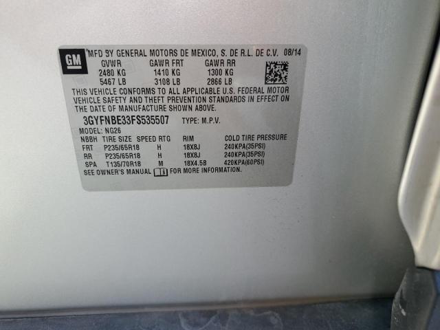 3gyfnbe33fs535507 - 2015 Cadillac srx luxury collection - #52694425