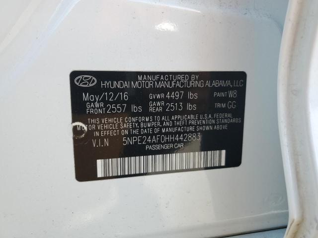 2017 HYUNDAI SONATA SE - 5NPE24AF0HH442883