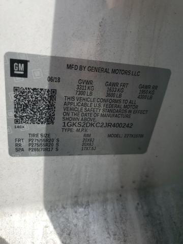 2018 GMC YUKON SLT 1GKS2DKC2JR400242