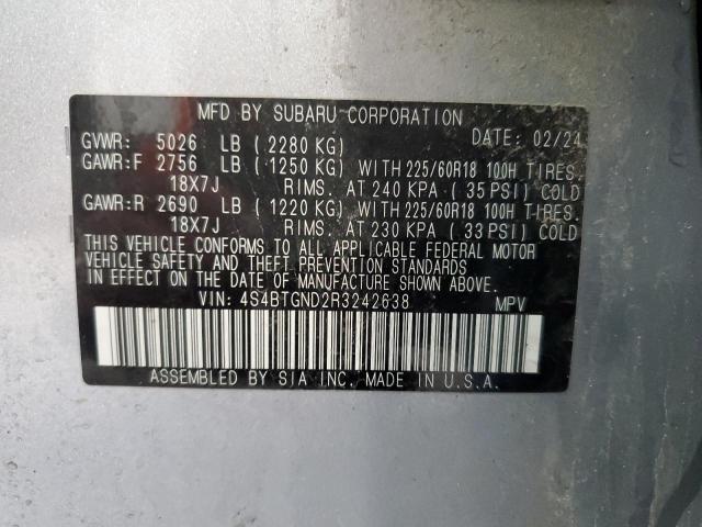 2024 SUBARU OUTBACK LI 4S4BTGND2R3242638