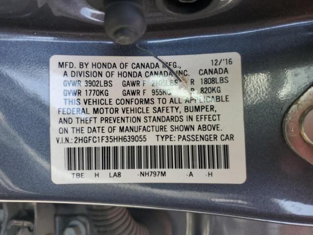 2017 HONDA CIVIC EX - 2HGFC1F35HH639055