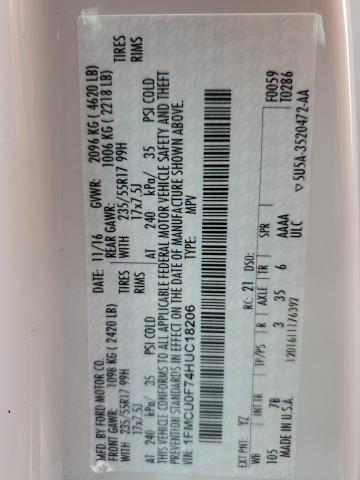 2017 FORD ESCAPE S - 1FMCU0F74HUC18206