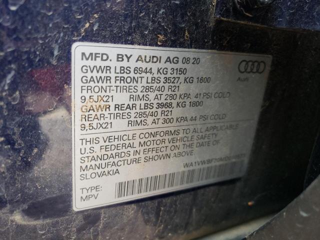 2021 AUDI SQ7 PRESTI WA1VWBF70MD010573