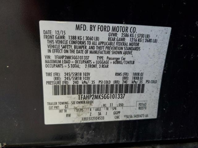2016 FORD TAURUS POL - 1FAHP2MK5GG101337