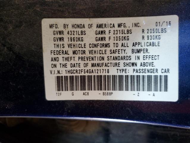 2016 HONDA ACCORD SPO - 1HGCR2F54GA121718