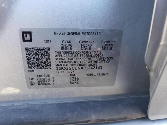 2018 CHEVROLET COLORADO L - 1GCGSCENXJ1242143