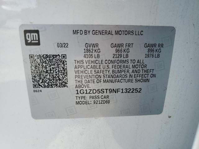 2022 CHEVROLET MALIBU LT - 1G1ZD5ST9NF132252