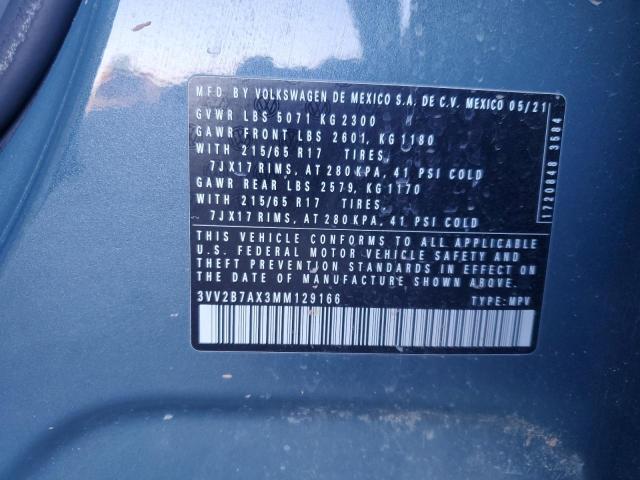 2021 VOLKSWAGEN TIGUAN SE - 3VV2B7AX3MM129166