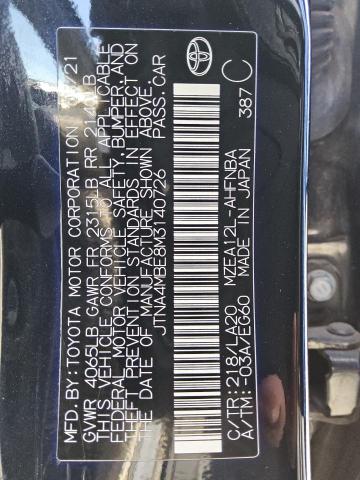 2021 TOYOTA COROLLA XS JTNA4MBE8M3140726