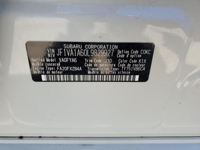 2020 SUBARU WRX - JF1VA1A60L9829927