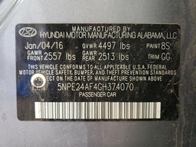 2016 HYUNDAI SONATA SE - 5NPE24AF4GH374070