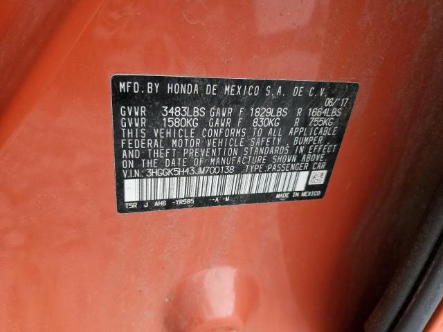 2018 HONDA FIT LX - 3HGGK5H43JM700138
