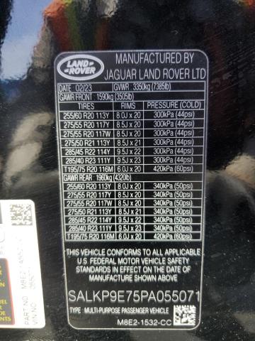 2023 LAND ROVER RANGE ROVE SALKP9E75PA055071