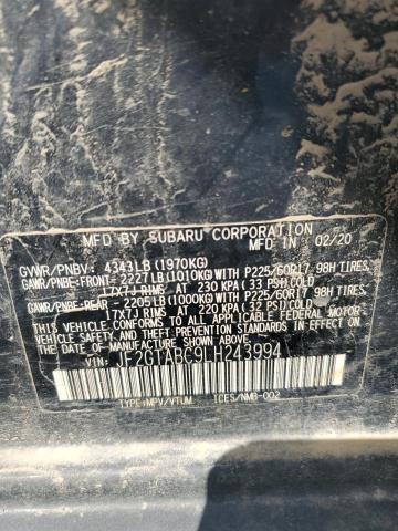 2020 SUBARU CROSSTREK - JF2GTABC9LH243994