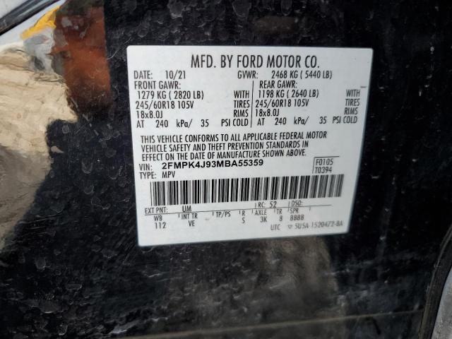 2021 FORD EDGE SEL - 2FMPK4J93MBA55359