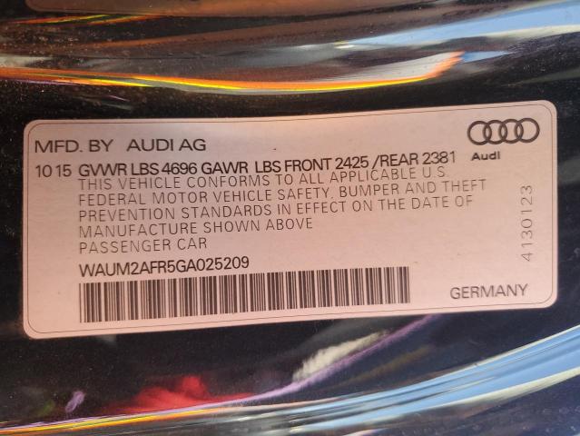 2016 AUDI A5 PREMIUM WAUM2AFR5GA025209