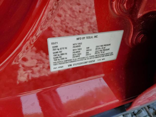 2021 TESLA MODEL Y - 5YJYGDEE3MF189258