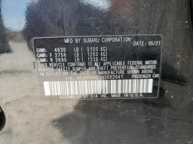 2022 SUBARU LEGACY LIM - 4S3BWAN60N3002041
