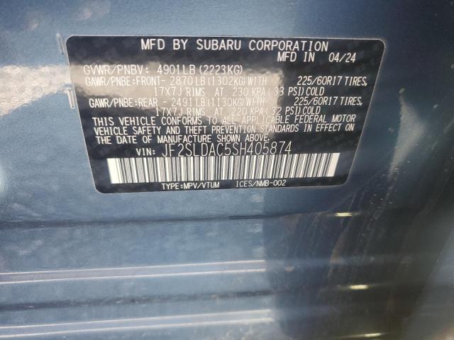 2025 SUBARU FORESTER JF2SLDAC5SH405874
