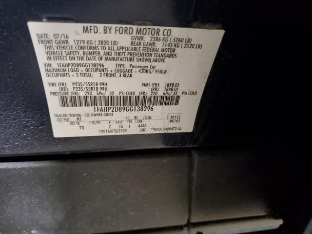 2016 FORD TAURUS SE - 1FAHP2D89GG138296