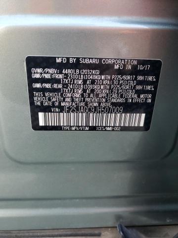 2018 SUBARU FORESTER 2 - JF2SJAGC9JH507009