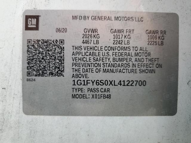 2020 CHEVROLET BOLT EV LT - 1G1FY6S0XL4122700