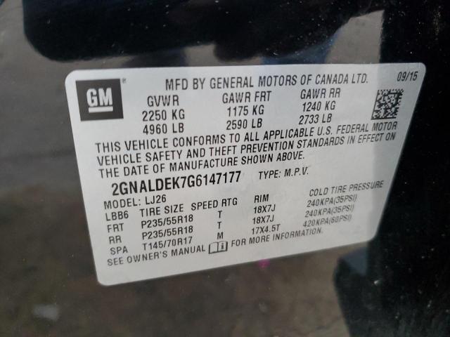 2016 CHEVROLET EQUINOX LT - 2GNALDEK7G6147177