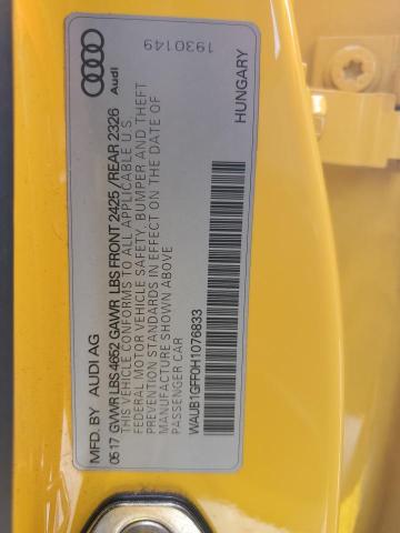 2017 AUDI S3 PREMIUM WAUB1GFF0H1076833