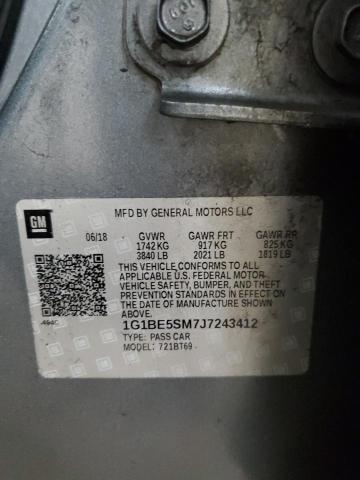 2018 CHEVROLET CRUZE LT - 1G1BE5SM7J7243412