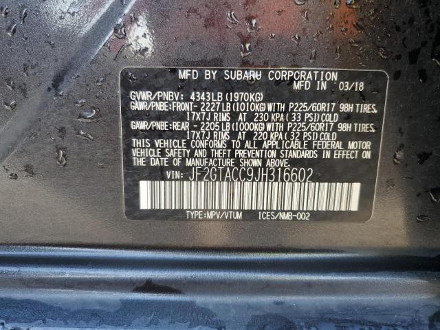 2018 SUBARU CROSSTREK - JF2GTACC9JH316602