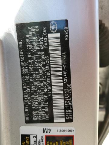 2011 TOYOTA CAMRY BASE - 4T1BF3EK7BU656285