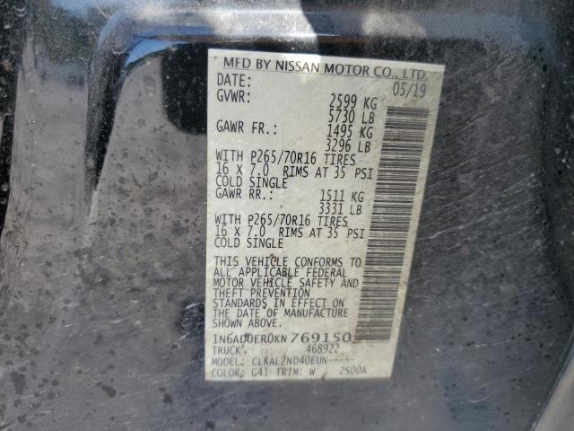 2019 NISSAN FRONTIER S - 1N6AD0ER0KN769150