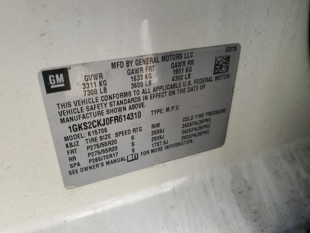 2015 GMC YUKON DENA 1GKS2CKJ0FR614310