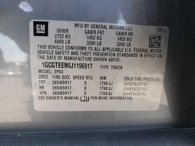 2018 CHEVROLET COLORADO Z - 1GCGTEEN6J1196917