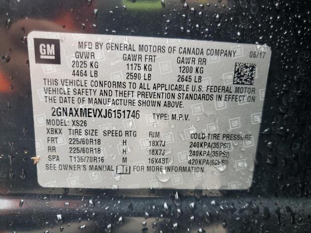 2018 CHEVROLET EQUINOX PR - 2GNAXMEVXJ6151746
