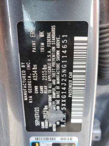 2022 KIA K5 LXS 5XXG14J25NG114651